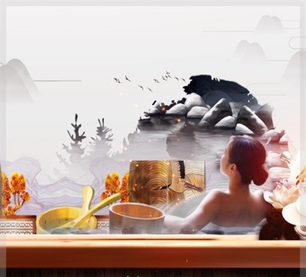 Hình ảnh tranh spa khổ lớn dán tường 1